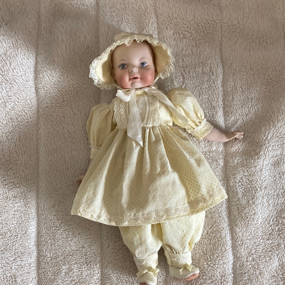Vintage Porcelain Doll 14”